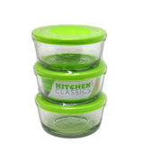 Kitchen Classics 2 cups Clear Food Storage Container Set 3 pk, Pack of 4