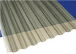 Suntuf 101931 Corrugated Panel, 12 ft L, 26 in W, Greca 76 Profile, 0.032 in Thick Material, Polycarbonate, Gray, Pack of 10