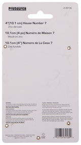 ProSource N-Z047PB3L-PS House Number, Character: 7, 4 in H Character, 2.21 in W Character
