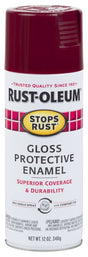 Stops Rust 7768830 Rust Preventative Spray Paint, Gloss, Burgundy, 12 oz Can
