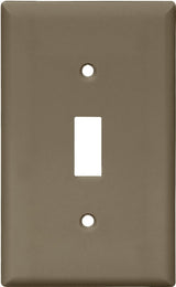 Eaton Wiring Devices 5134B-BOX Wallplate, 4-1/2 in L, 2-3/4 in W, 1 -Gang, Nylon, Brown, High-Gloss, Pack of 15