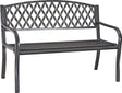 Seasonal Trends D3819C Park Bench, 50 in W, 23-1/4 in D, 33-1/2 in H, 660 lb Seating, Steel Seat, Steel Frame