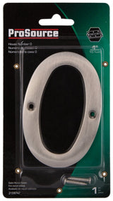 ProSource N-Z050SN-3L-PS House Number, Character: 0, 4 in H Character, 2.67 in W Character
