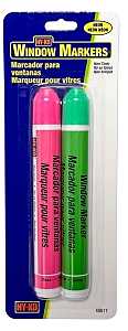 Hy-Ko 40617 Window Marker, Pink/Green Reflector, Pack of 3