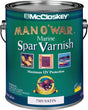McCloskey Man O' War 80-750 Series 080.0007505.007 Marine Spar Varnish, Satin, Clear, Liquid, 1 gal, Can, Pack of 2