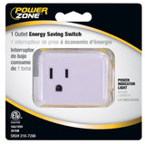 PowerZone ORES001 Outlet Tap with On Off Switch, 1-Outlet, White