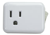 PowerZone ORES001 Outlet Tap with On Off Switch, 1-Outlet, White