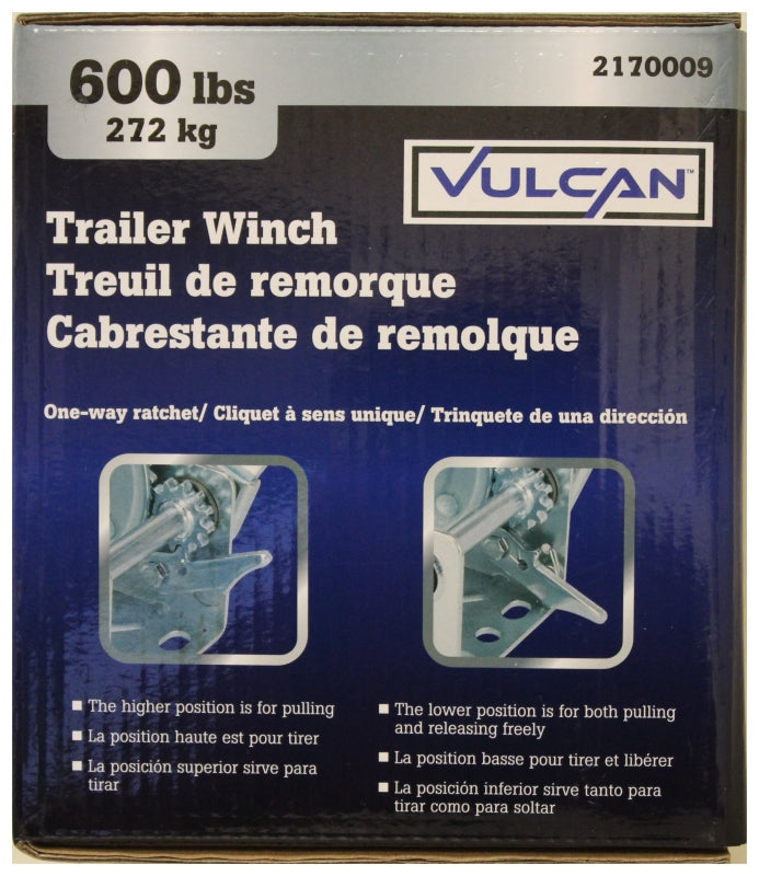 Vulcan HBB13 Hand Winch, 600 lb, Steel