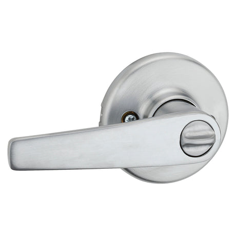 Kwikset 300DL 26DCP Privacy Lever, Satin Chrome, Zinc, Residential, Re-Key Technology: SmartKey, Reversible Hand