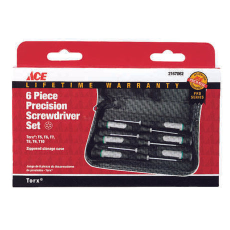 Ace 2-1/2 in. L Torx Precision Screwdriver Set 6 pc