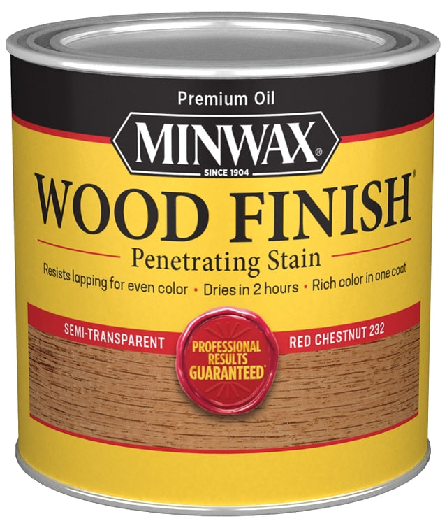 Minwax 223204444 Wood Stain, Red Chestnut, Liquid, 0.5 pt Can