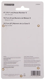 ProSource N-Z045SN-PS House Number, Character: 5, 4 in H Character, 2.28 in W Character
