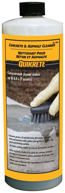 Quikrete 860112 Concrete and Asphalt Cleaner, Liquid, Sassafras, Blue, 1 gal