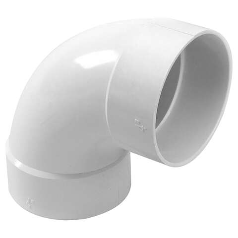 NDS Schedule 35 4 in. Hub X 4 in. D Hub PVC 4-1/2 in. 90 Degree Elbow 1 pk