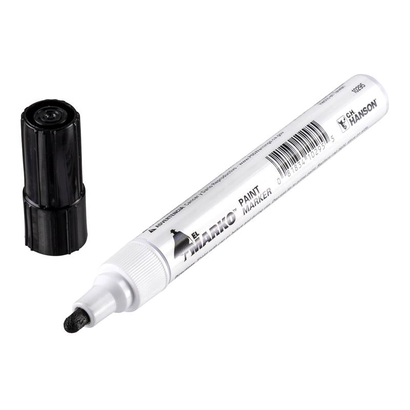 C.H. Hanson El Marko Black Valve Tip Paint Marker 12 pc, Pack of 12