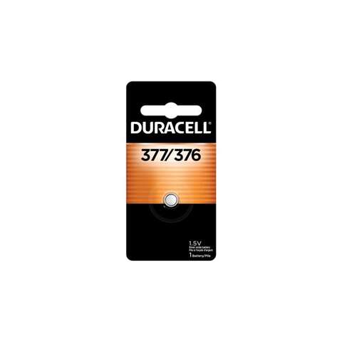 Duracell Silver Oxide 376/377 1.5 V 28 mAh Electronic/Watch Battery 1 pk, Pack of 6