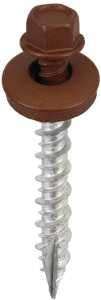 Acorn International SW-MW15BN250 Screw, #9 Thread, High-Low, Twin Lead Thread, Hex Drive, Brown, 250/BAG