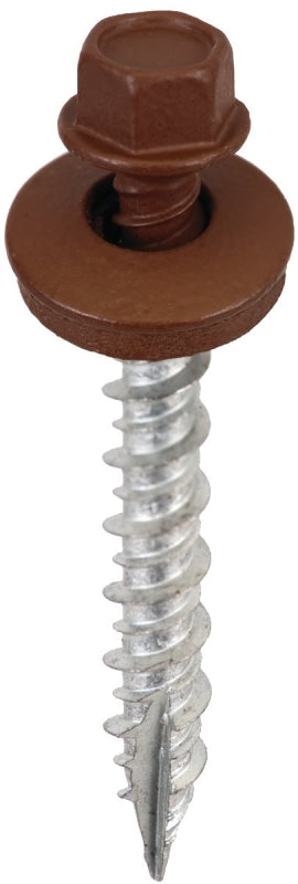 Acorn International SW-MW15BN250 Screw, #9 Thread, High-Low, Twin Lead Thread, Hex Drive, Brown, 250/BAG