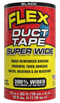 Flex Seal DTBLKR7520 Duct Tape, Peel Back, 20 ft L, 7-1/2 in W, Mesh Backing, Black
