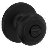 Kwikset 300CV 514 6AL RCS V1 Privacy Door Lock, Cove, Traditional Design, Knob Handle, Matte Black, Zinc, Turn Piece