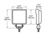 PM Great White Series V910-MV Square Work Light, 13.5/28 V, LED Lamp, White