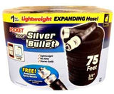 POCKET hose Silver Bullet 13489-12 Expanding Garden Hose, 3/4 in, 75 ft L, Plastic, Black