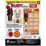 TELEBrands 15503-FD24 Chair Slider, Rubber, Clear, Pack of 24