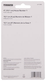 ProSource N-011-PS House Number, Character: 1, 4 in H Character, 1.1 in W Character