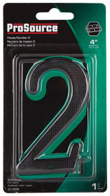 ProSource N-012-PS House Number, Character: 2, 4 in H Character, 2.28 in W Character