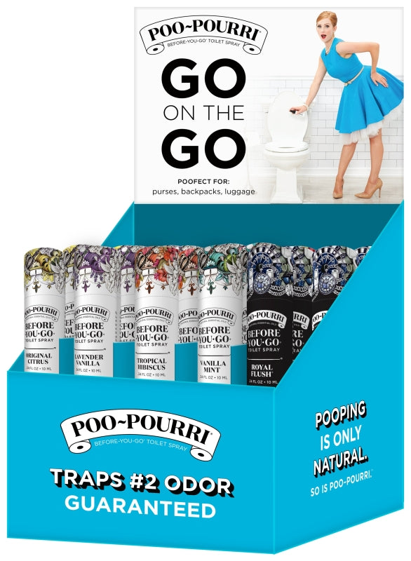 POO-POURRI Before-You-Go PRE-10ML-MIXED-30 Pocket-Size Toilet Spray Assortment Display, 10 mL