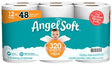 Angel Soft 79397 Toilet Tissue, 2-Ply, Paper, 12 PK, Pack of 4