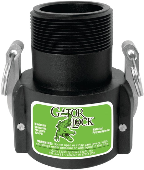 Green Leaf 200B/GLP200BNL Cam Lever Coupling, 2 in, Female x MNPT, 125 psi Pressure
