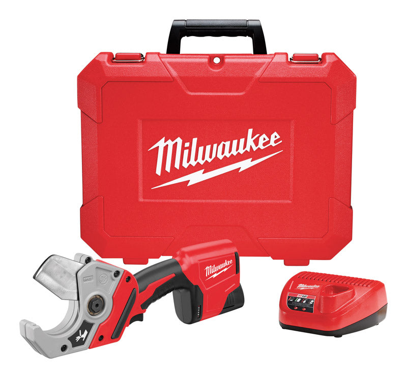 Milwaukee 2470-21 Plastic Pipe Shear Kit, Battery Included, 12 V, 1.5 Ah, 2 in Cutting Capacity, Switch Control