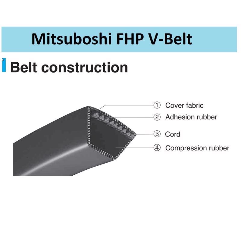 Mitsuboshi FHP General Utility V-Belt 0.38 in. W X 45 in. L For Fractional Horsepower Motors