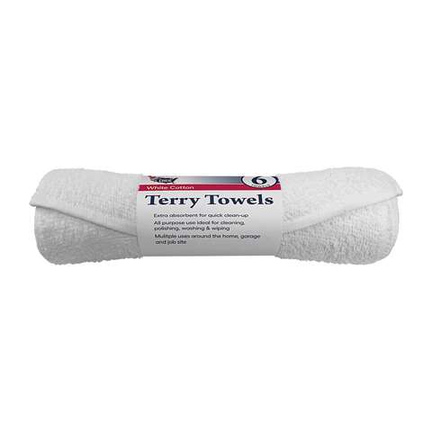 Paint USA Cotton Terry Terry Towels 14 in. W X 17 in. L 6 pk, Pack of 12