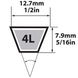 Mitsuboshi FHP General Utility V-Belt 0.5 in. W X 30 in. L For Fractional Horsepower Motors