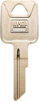 Hy-Ko 11010RA7 Automotive Key Blank, Brass, Nickel, For: AMC Vehicle Locks, RA7 Key Number, Pack of 10