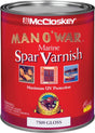 McCloskey Man O' War 080.0007509.005 Marine Spar Varnish, Gloss, Clear, Liquid, 1 qt, Can, Pack of 4