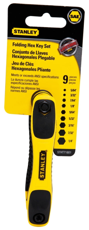 STANLEY STHT71801 Hex Key Set, 9-Piece, Black
