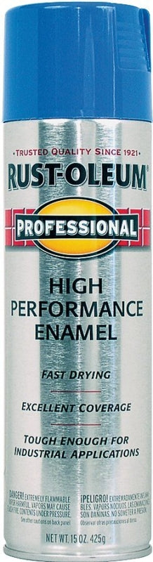 Rust-Oleum 7524838 Professional Safety Spray Paint, Gloss, Safety Blue, 15 oz Can