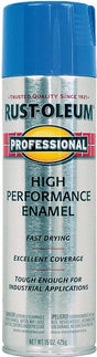 Rust-Oleum 7524838 Professional Safety Spray Paint, Gloss, Safety Blue, 15 oz Can