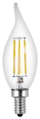 Feit Electric BPCFC60/927CA/FIL/2 LED Bulb, Decorative, 500 Lumens, 5.5 W, Flame Tip Lamp, 60 W Equivalent, Soft White