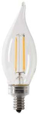 Feit Electric BPCFC60/950CA/FIL LED Bulb, Decorative, 500 Lumens, 5.5 W, Flame Tip Lamp, 60 W Equivalent, E12 Lamp Base
