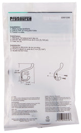 ProSource H6271007VB3L-PS Coat and Hat Hook, 22 lb, 2-Hook, 1-1/64 in Opening, Zinc, Venetian Bronze