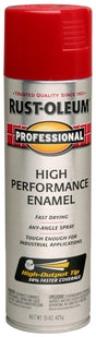 Rust-Oleum 7564838 Professional Safety Spray Paint, Gloss, Safety Red, 15 oz Can