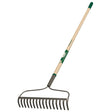 Landscapers Select 34582 Bow Rake, 16 in W Head, 16 -Tine, Steel Tine, 54 in L Handle
