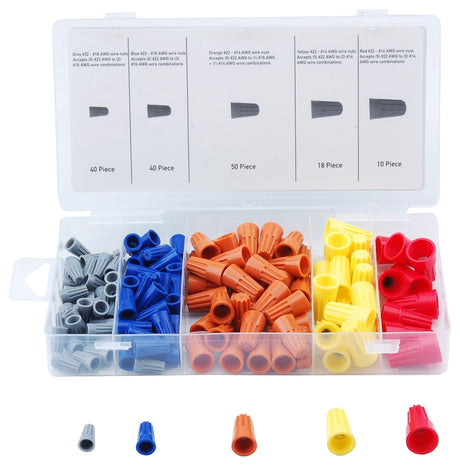 ProSource 60209 Wire Connector Assortment, Steel Contact, Tough Thermoplastic Housing Material