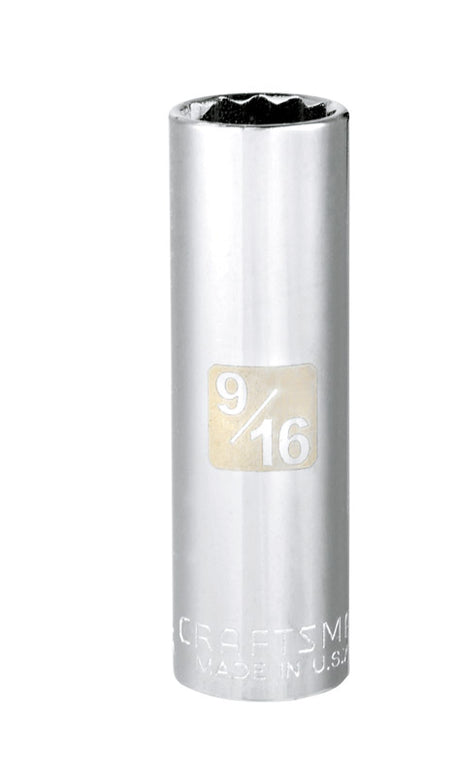 Craftsman 9/16 in. X 3/8 in. drive SAE 12 Point Deep Socket 1 pc