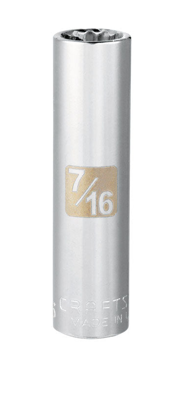 Craftsman 7/16 in. X 3/8 in. drive SAE 12 Point Deep Socket 1 pc