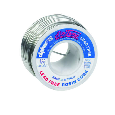 Alpha Fry 8 oz Lead-Free Rosin Core Solder Wire 0.062 in. D Silver Bearing 1 pc